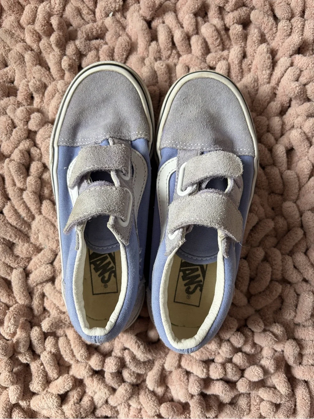 Vans Kids Lilac Velcro Old Skool Sneakers